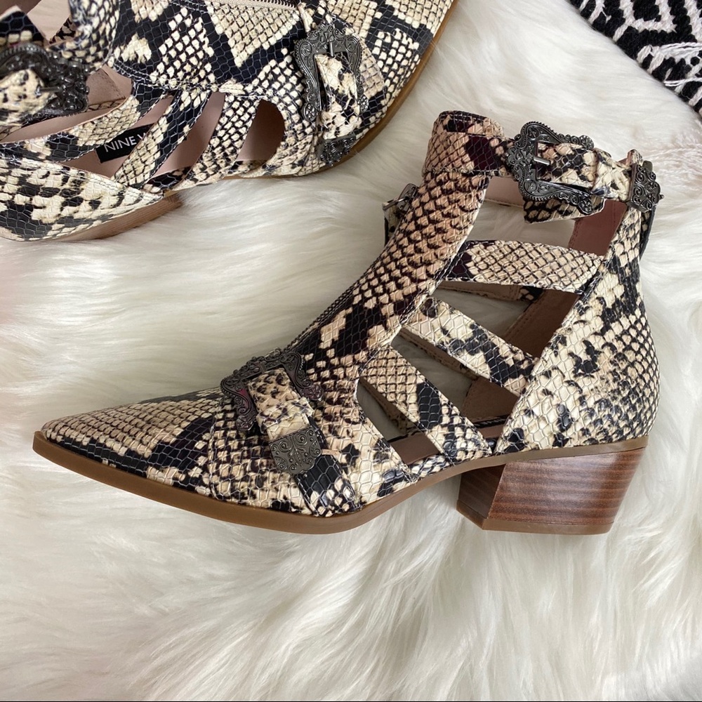 Nine West • snake print cut out booties - Picture 8 of 8